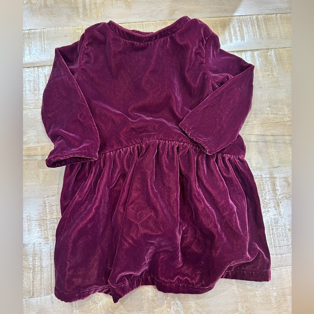 Gymboree purple long sleeve velvet baby girl dress